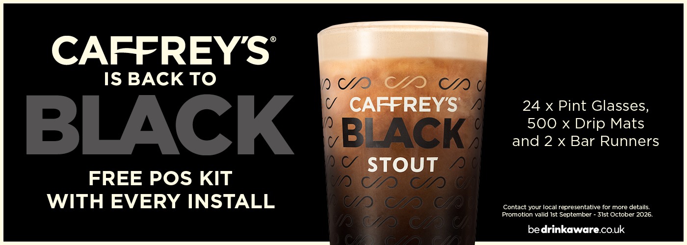 Caffrey's is back to Black: free POS kit with every install